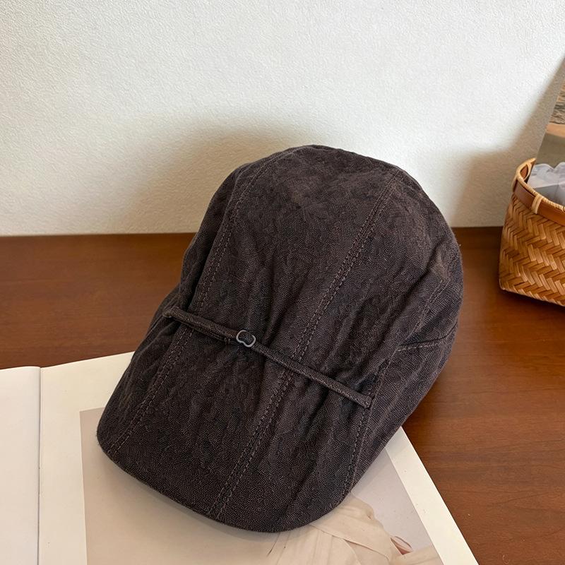 Japanischer Stil Krawattenband Leinen Schiebermütze Batik Atmungsaktiv Dünnes Barett Lässig Schirmmütze Frühling Sommer
