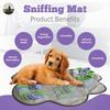 Paw Shaped Snuffle Mat 29"x29" for Small, Medium, Big Size Dogs, Cats; Interactive Slow Feeding Sniffing Mat for Mental Stimulation, Puzzle Toy for