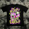 Vintage Invader Zim Cartoon Print Kurzarm T-Shirt Retro Unisex Grafik-T-Shirt 90er Jahre Nostalgie Sommer Streetwear Y2K T-Shirt Top
