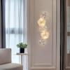 Elegante Fünfblättrige Kristallblumen-Wandleuchte für Schlafzimmer und Wohnzimmer