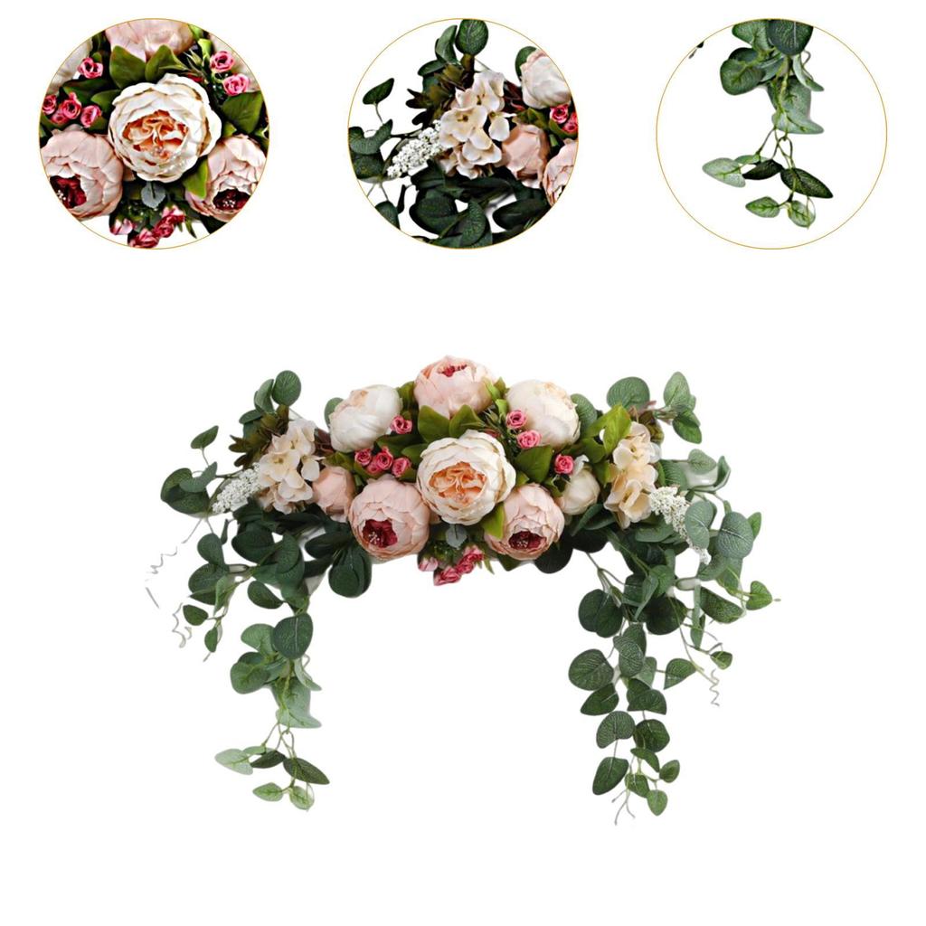 Wedding of flowers decor a rustic artificial flower with green leaves for the