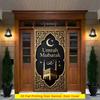1pcs 2D Eid Umrah Mubarak Door Banners Ramadan Party Decorations Photography Backdrops Indoor Outdoor Decor Party Supplies