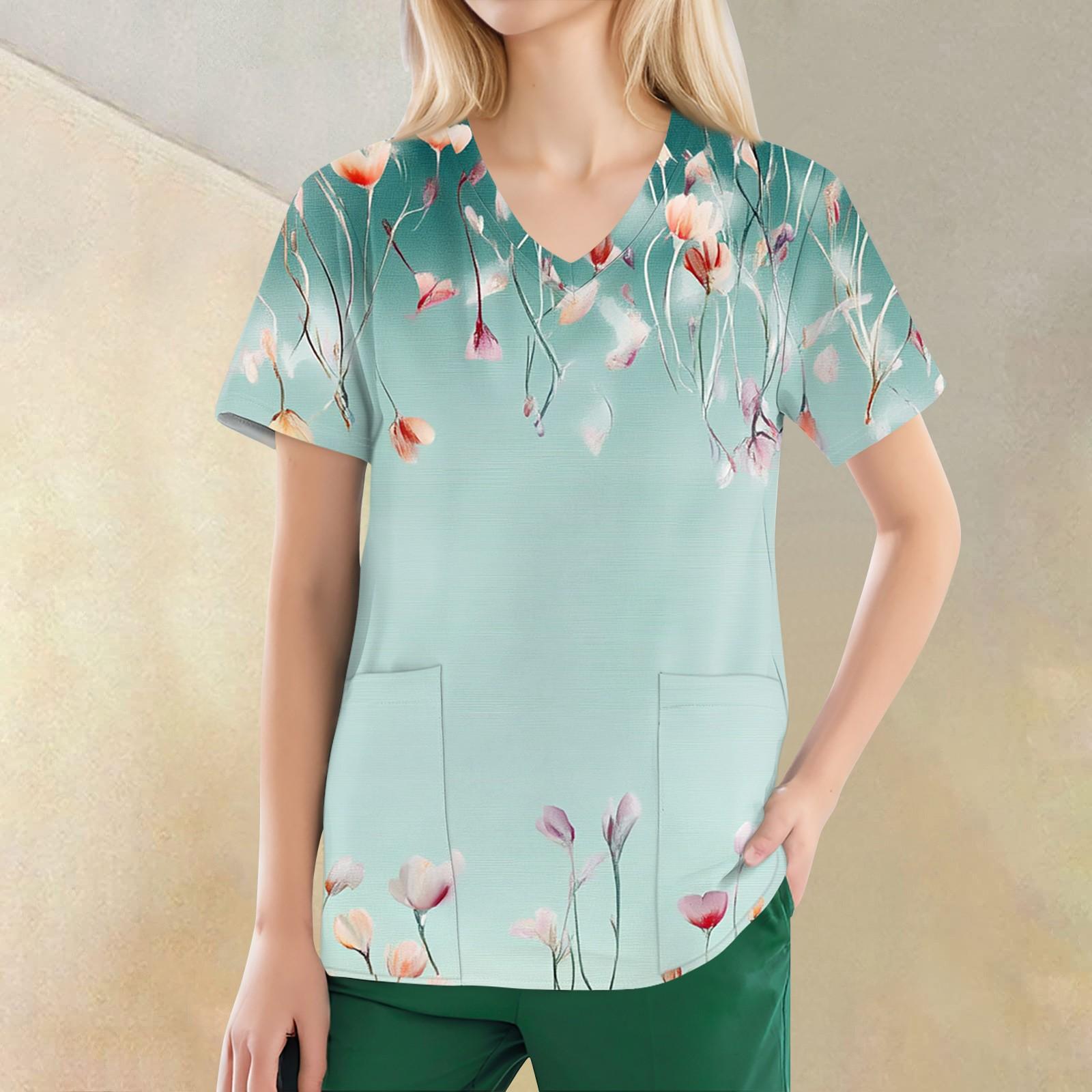 

Женские модные повседневные топы с v-образным вырезом и защитная спецодежда с принтом XXXXXL