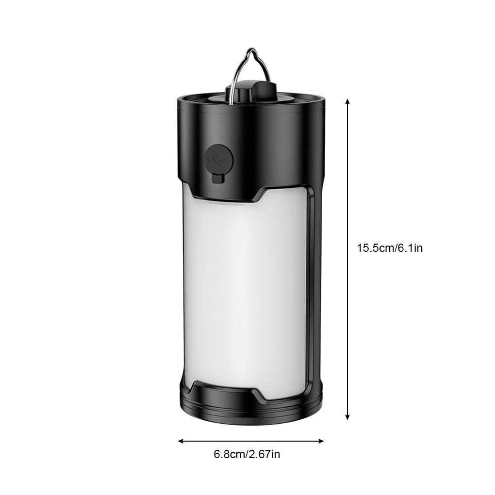 Camping Lamp Outdoor 2 Gear Dimmable LED Hiking Tent Lantern IPX45 Waterproof Indoor Household Night Riding Light