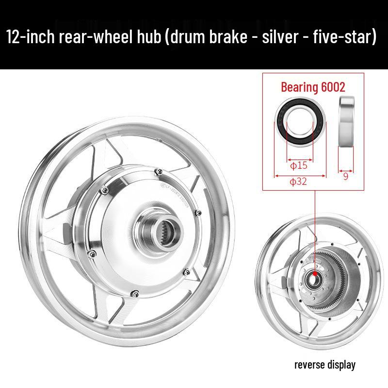 Electric Bicycle Wheel Hub Motor with 12/14/16-inch Aluminum Alloy Disc Brake, Folding Front and Rear Drive