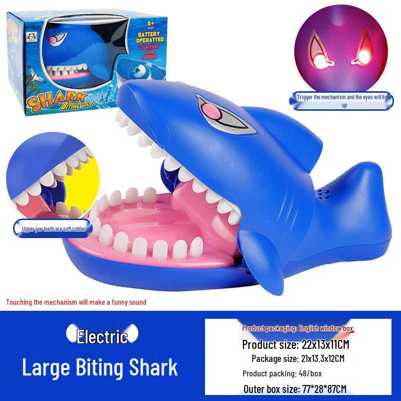 Free Shipping: Biting Crocodile Prank Game - Sound & Light Dinosaur Toy for Kids