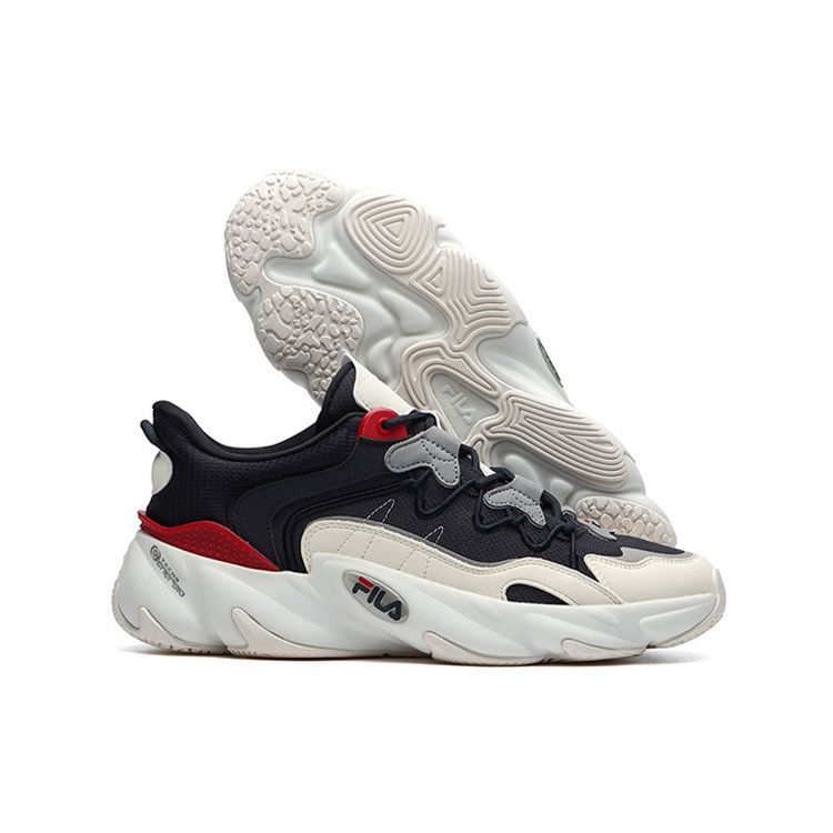 Fila Heritage Retro Color Block Sports Low Top Casual Running Shoes Men Sneakers Black White F12M141105FNG