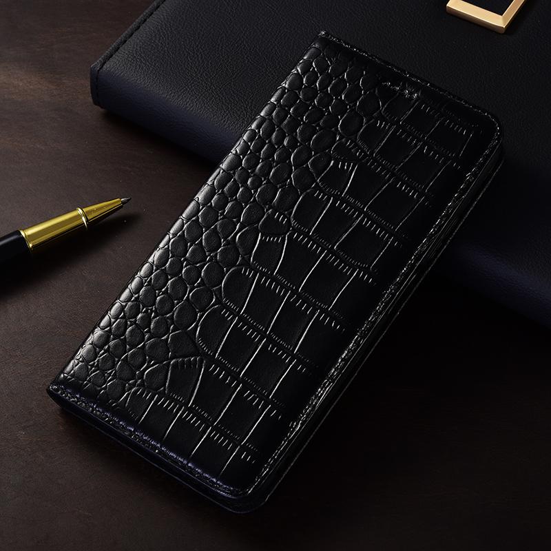 Crocodile Genuine Leather Flip Case for Meizu Note 15 16 16S 16T 16TH 16XS 17 18 18S 18X 20 21 Lite Pro Phone Wallet Cover Cases