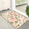 French Vintage Rose Floral Entrance Mat Entrance Water Absorbent Non Slip Wear Resistant Floor Mats Home Decoration