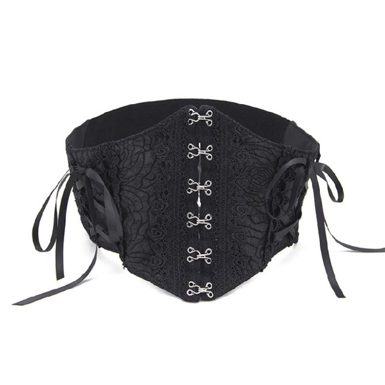 

Удобный кружевной корсет-пояс для талии для женщин, корректирующее белье, регулируемый ремень для контроля живота, стройнящий ремень 1 чёрный