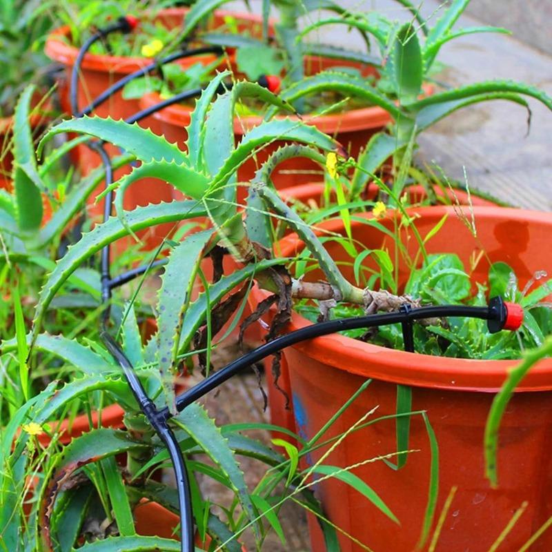 50PCS Universal Barbed Tee Fittings Barbed Connectors Garden Drip Irrigation Joint for 4/7mm Water Tube Watering System