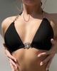 2025 European and American Solid Color Women's Sexy Bikini Split Swimsuit