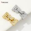18K Gold Plated Brass Fasteners Closure Lock Clasps For DIY Handmade Needlework Beads Pearls Jewelry Making Findings