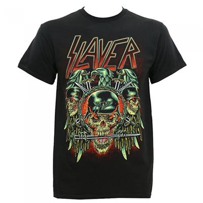 Slayer Unisex Vuxen Byte Med Bakgrund T-Shirt