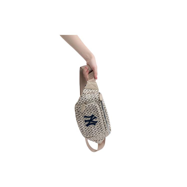 New MLB Monogram Collection Polyamide Crossbody Bag Sling Bag Fanny Pack Regular Unisex Ivory White 32BGC9941-50I