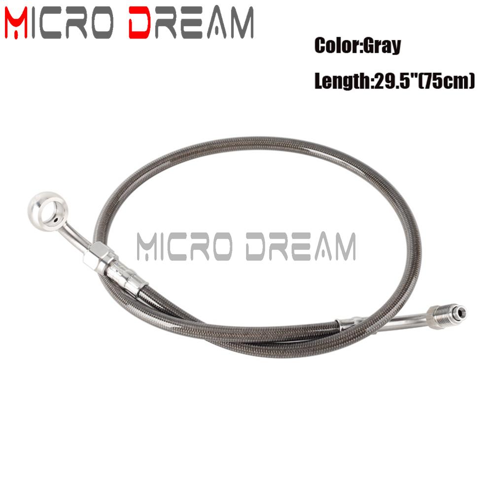 60/70/75cm Braided Brake Pipe Line Cable Oil Hose Tube For Harley Softail Slim Street Bob Low Rider S ST Deluxe 18-23 FLHC FLFB