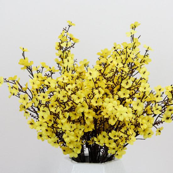 1Pc Simulation Gypsophila Handmade Realistic Faux Silk Flower Lifelike Fake Babysbreath for Indoor