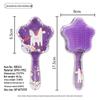 Pentagram Cartoon Magic Comb: Transparent, Anti-Tangle, Portable Hair Smoothing Comb for Kids