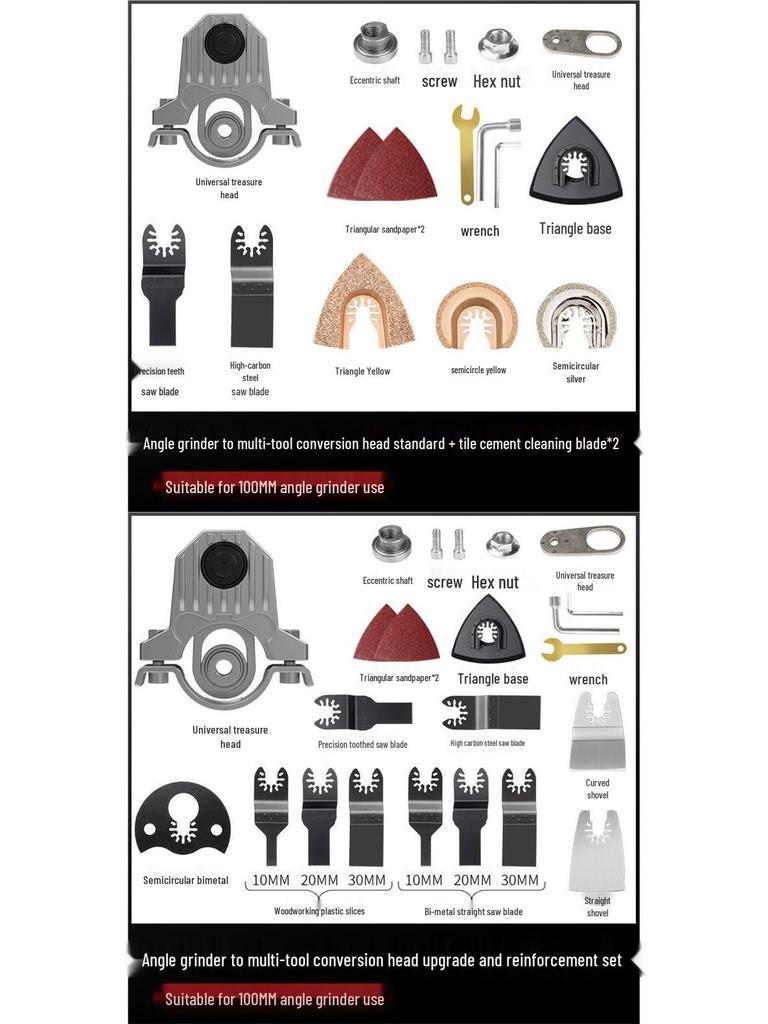 Universal Angle Grinder Conversion Kit: Electric Chisel & Grooving Tool for Woodworking