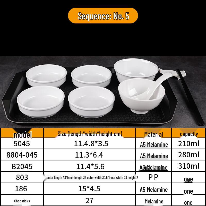 Qianxing Melamine Fast Food Tableware Set