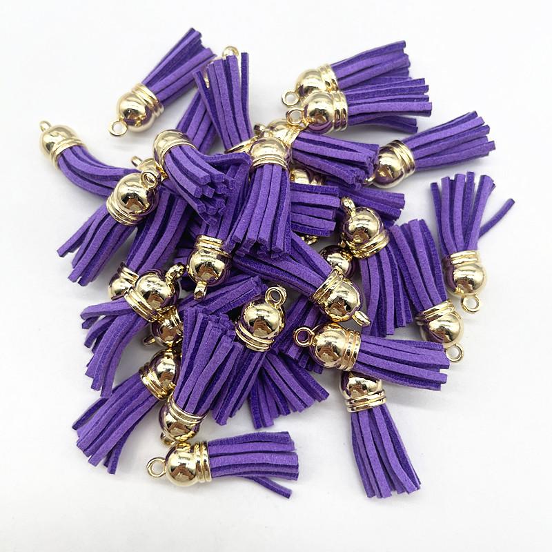 New 10pcs 38mm Vintage Leather Tassels DIY Keychain Cellphone Straps Pendant Tassels for Jewelry Earrings Findings Accessories