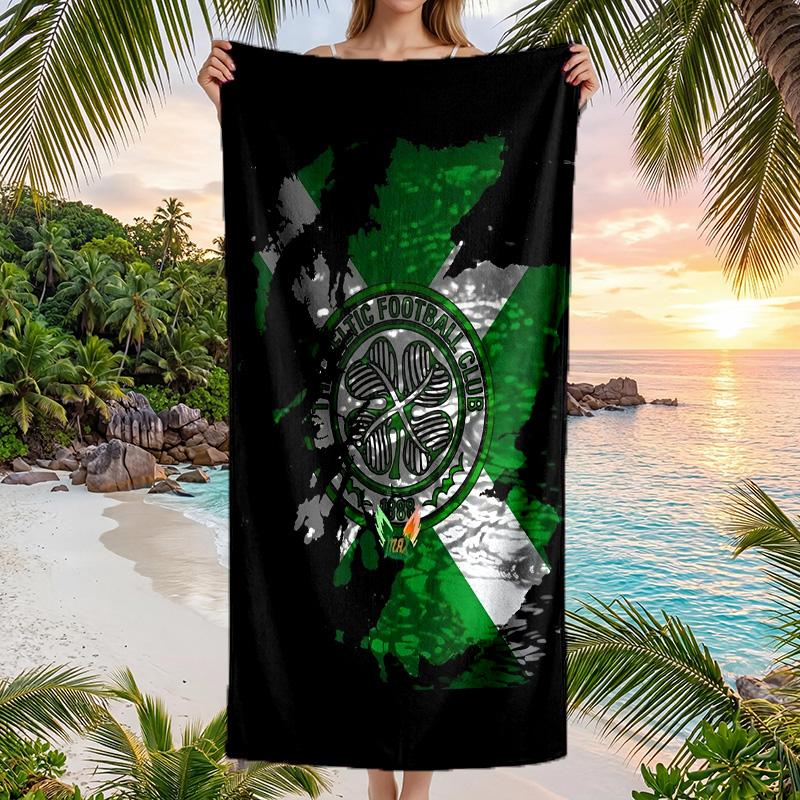 Asciugamano da Spiaggia Celtic FC Morbido Microfibra Asciugamano Estivo Asciugatura Rapida Assorbente per Spiaggia Piscina Viaggio