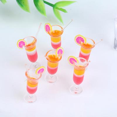 6pcs 1:12 Dollhouse Miniature Drink Juice Cups Model For Doll House Kitchen Food Decor Accessories Toys Gift