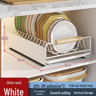 Cabinet Pull-Out Dish Drainer and Storage Rack