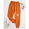 Creative Love Flower Print Women Elastic Waist Pants Jogger Fleece Drawstring Long Pant Fashion Sports Sweatpants