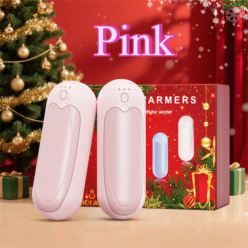 2 Pack Portable Hand Warmers, 7000mAh Rechargeable with Double Side Heating 3 Levels Heat, for Outdoor,Hunting,Christmas Gifts
