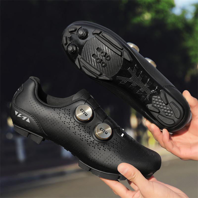 Unisex Clipless Cycling Shoes: Breathable, Lightweight, Stiff Sole, Double BOA Dial - Road & Mountain Bike Compatible