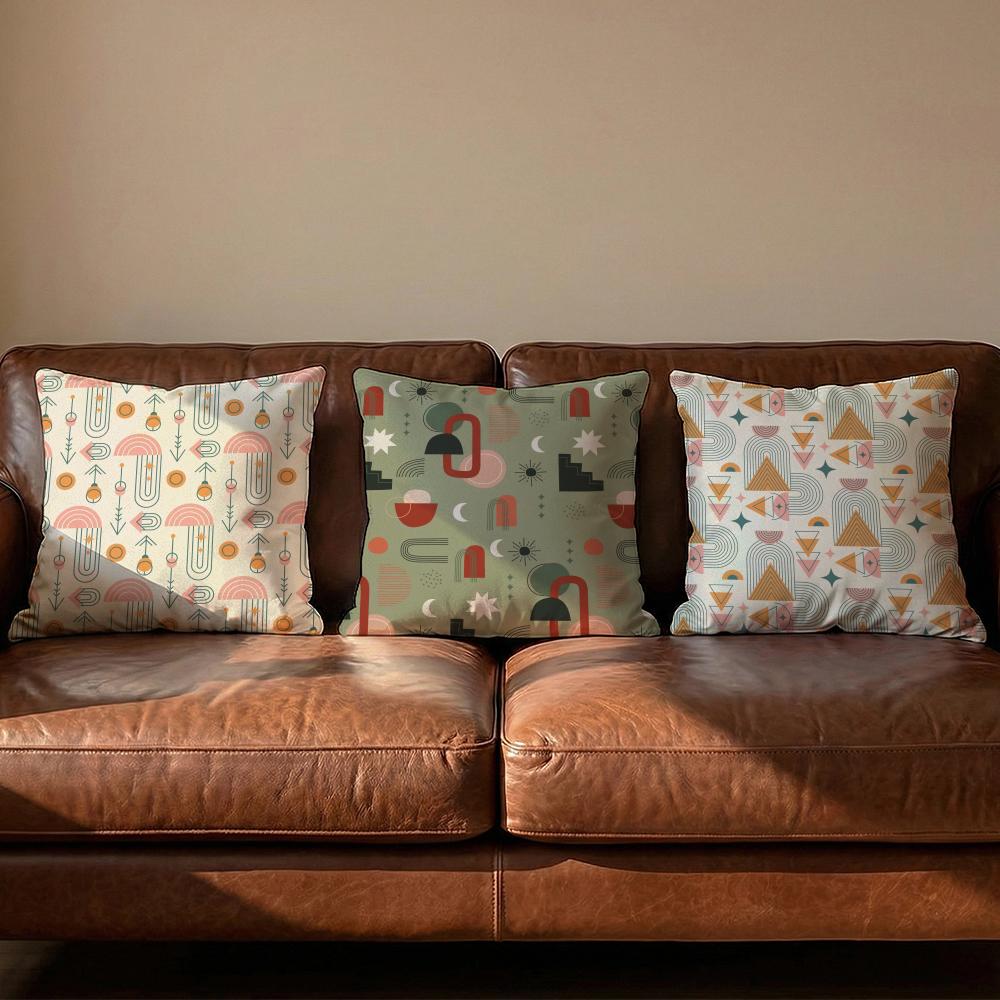 Boho Plant Nordic Cushion Cover Soft Reversible Durable Pillow Cover MultiScene Use for Home Car Daily Comfort