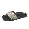 Fashion 2025 New Women Slippers Trend Bling Bling Crystal Slippers Women Flat Heel Shiny Slides Women Summer Fashion Rhinestone Sandals