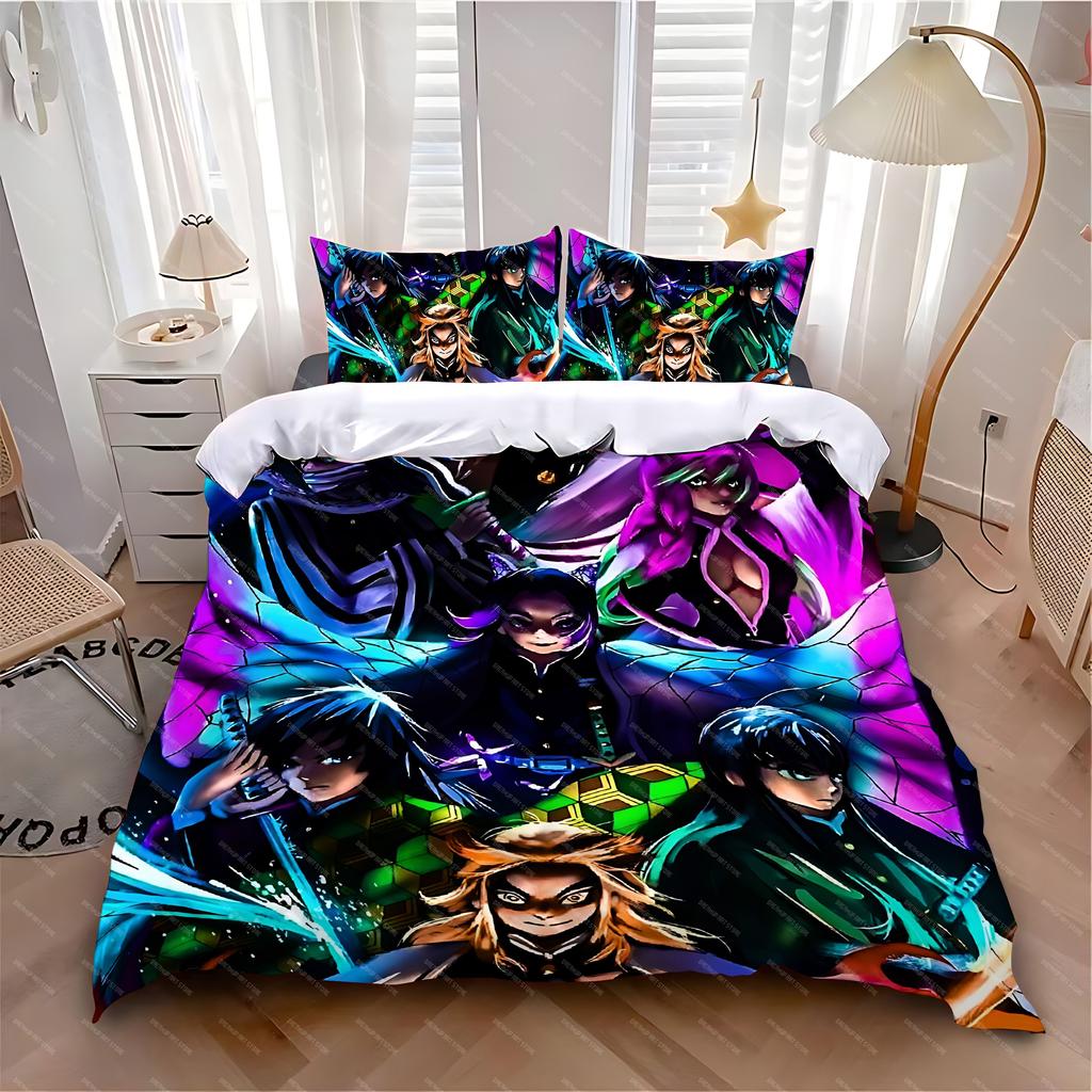 Bettbezug Kissenbezug Bettwäscheset Anime D-Dämonen S-Schlächter Erwachsene Junge Mädchen Schlafzimmerdekoration Kinder Einzel Doppel Übergröße