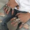 European & American Men's Multi-joint Skull Ring - Trendy Stackable Hip Hop Jewelry