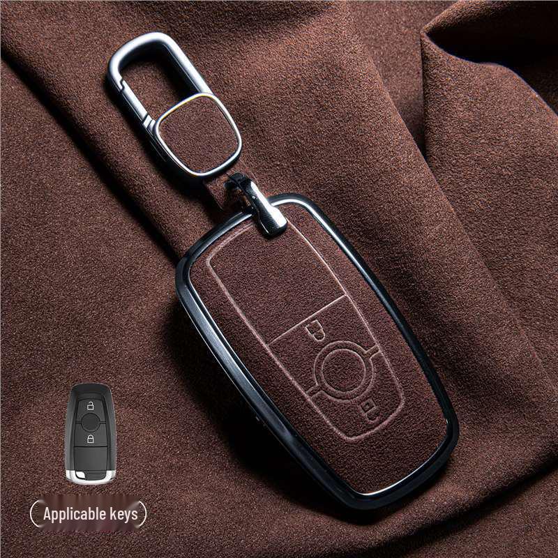 Luxury Suede Key Covers for Ford Explorer ST, Escape, Edge, 4WD, Mondeo, and EVOS