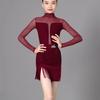 Costume for Girls Long Sleeve Dresses Clothes for Girls Latin Dance Dress Girl Stage Costume Latin Dance Dress Woman Competition