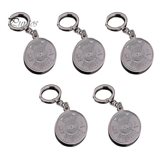 

2/3/5 шт. брелок с изображением солнца и луны, английский вечный календарь, брелок-подвеска в стиле ретро, многоцелевой аксессуар 5pcs