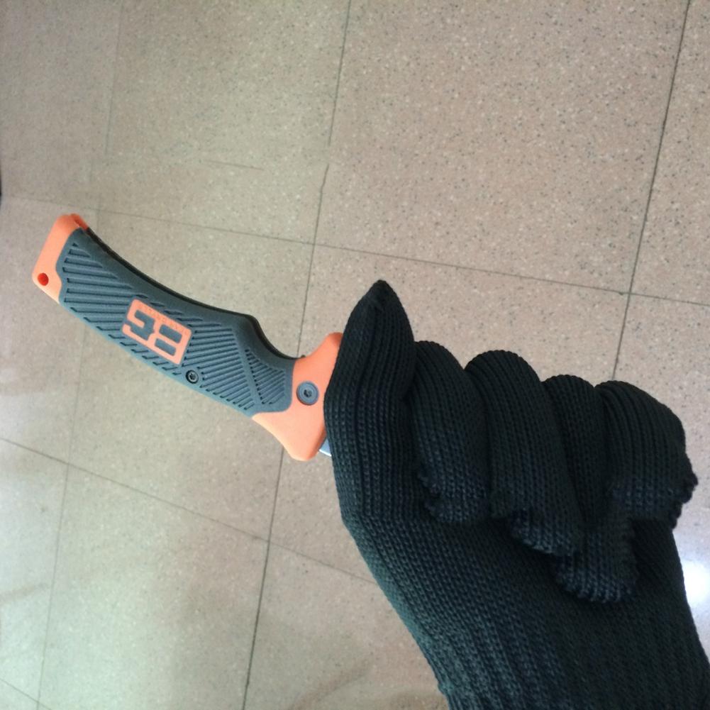 1 Pair 5 Level Anti Cut Labor Protection Work Gloves Cut Resistant Working Glove Black