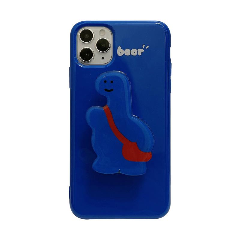 Korejský Ins Roztomilý Držák Dinosaurus Pouzdro na Mobilní Telefon Apple 15 Promax 14 Vhodné pro Iphone11 Pár X Měkké 13
