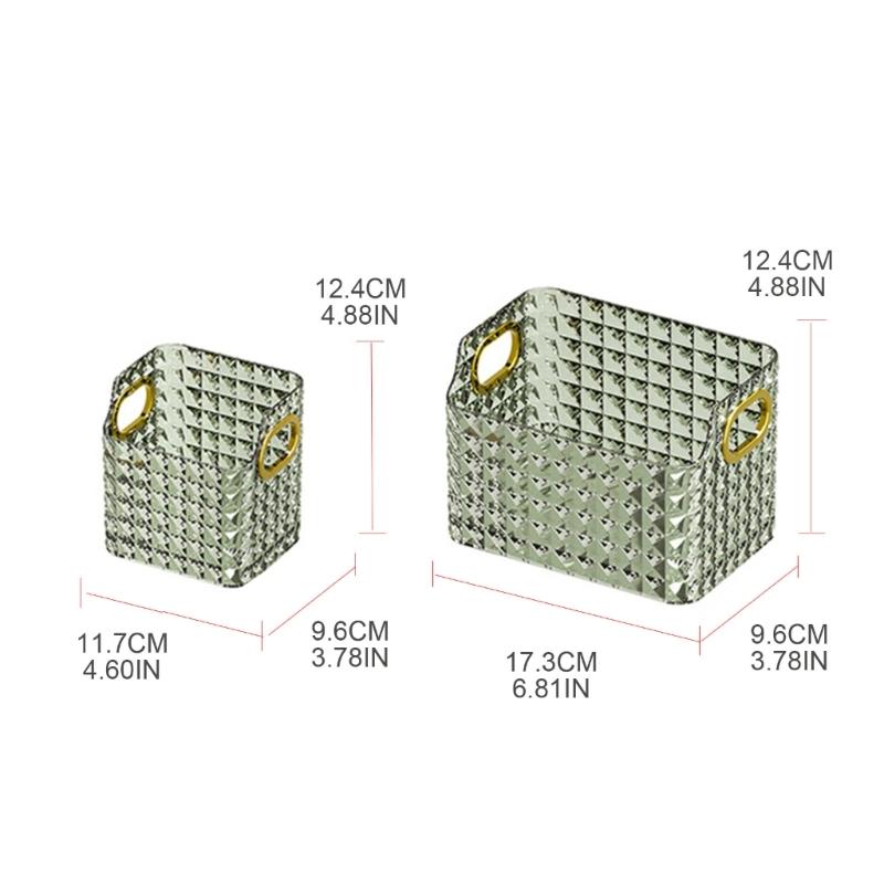 Desktop Diamond Grain Cosmetic Storage Box Multifunction Storage Organizer Supplies Teenager Girl Makeup Lipstick