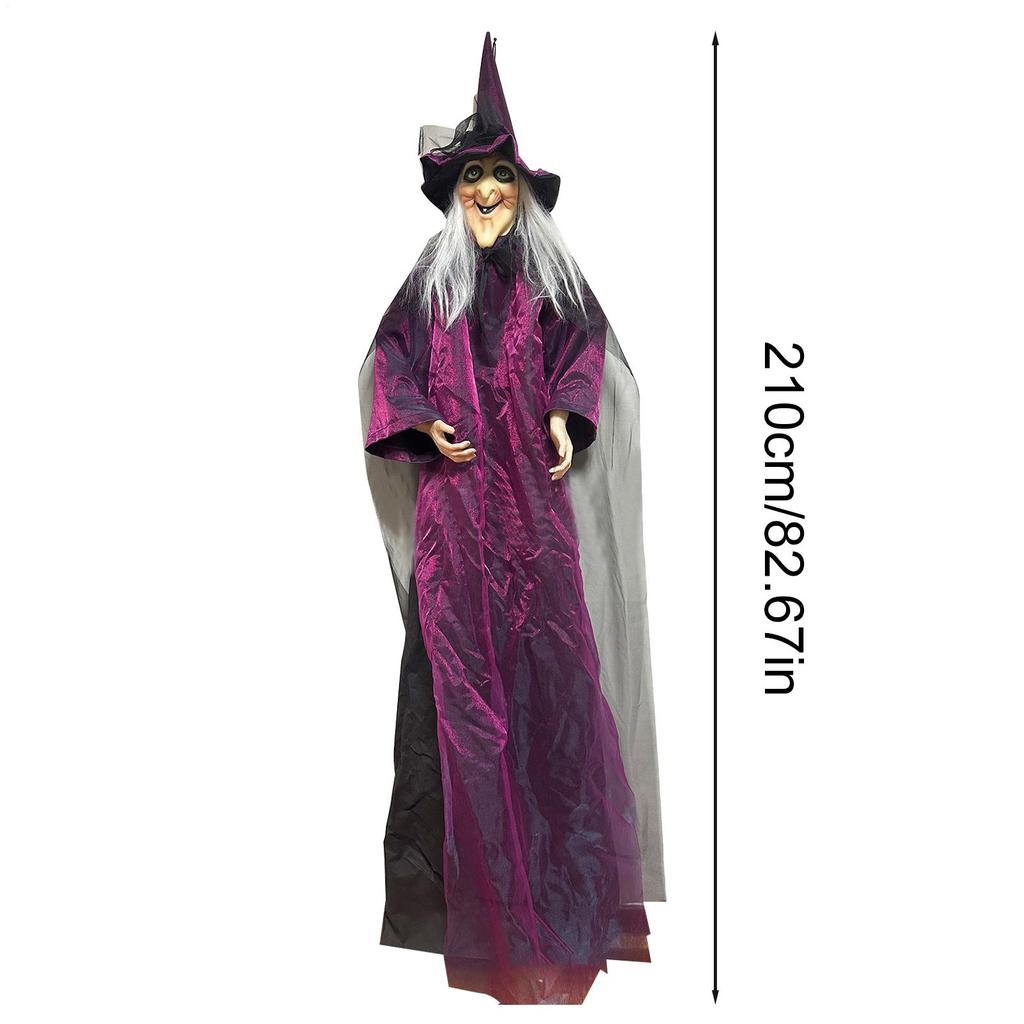 Halloween Talking Witch Sound Activation Spooky Animatronic Witch Halloween Party Decorations Halloween Haunted House Props