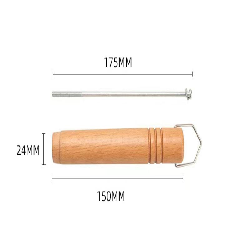 Dřevěná rukojeť na pánev/hrnec - Pro výměnu různých rukojetí pánví - Příslušenství s rukojetí z masivního dřeva v japonském stylu