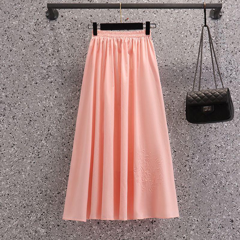 Modern Chinese Tang Suit Hanfu Tea Set: Seven-Sleeve Embroidered Skirt Outfit for Summer