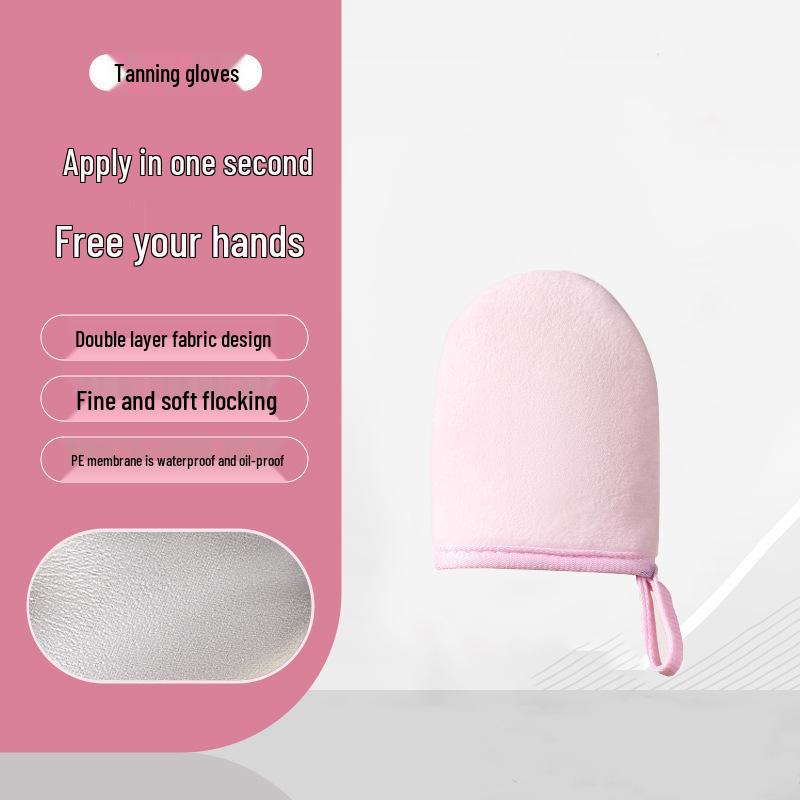 Cross-Border Tanning Glove: Flocked Tool for Sunscreen, Lotion, Oil, and Massage Application