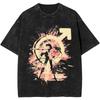 Rare Sailors Moon Summer Fashion Washed Black Cotton Pure Cotton Roundneck Shortsleeved Tshirt For Unisex