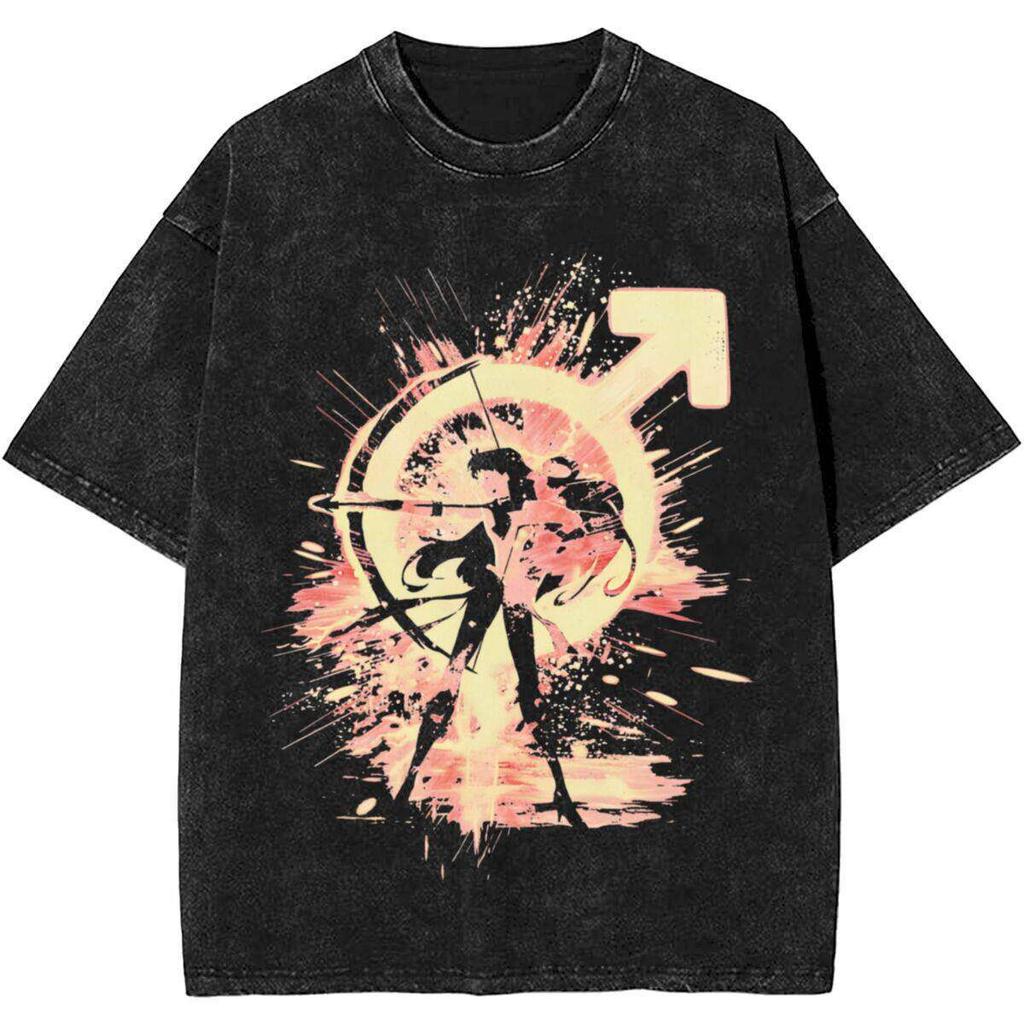 Rare Sailors Moon Summer Fashion Washed Black Cotton Pure Cotton Roundneck Shortsleeved Tshirt For Unisex