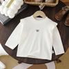 Meisjes lange mouwen top eenvoudig kinder basis T-shirt trui