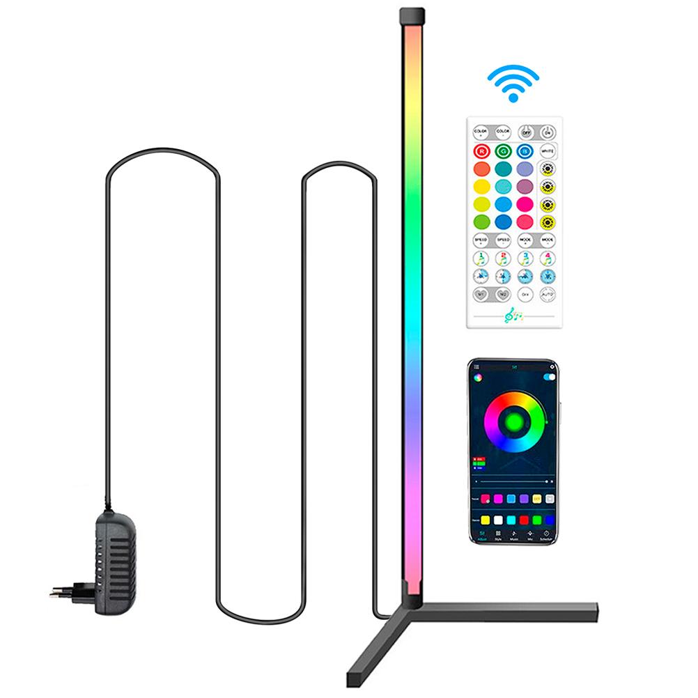 

Угловой напольный светильник RGB с изменяющейся цветовой гаммой, светодиодное освещение с регулируемой яркостью, светодиодный торшер, ночник с