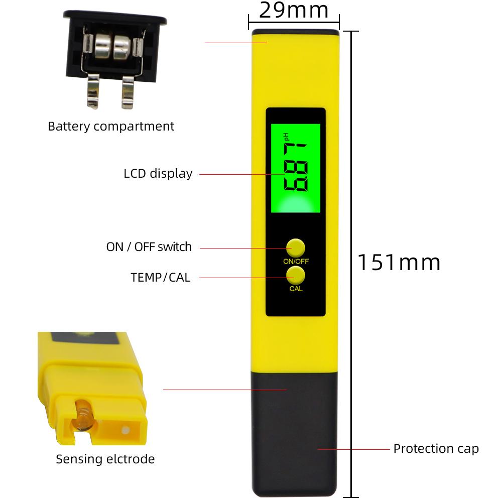 Digital PH/EC/TDS Meter Optional 0.01 PH Tester EC TDS Meter Water Acidity Test Tool Hydroponic Pool for Aquarium Swimming Pool